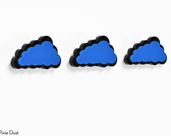 Nube de gancho de pared moderna - decoración de la habitación de los niños, gancho de abrigo, gancho de pared decorativo, clavijas de pared, colgador de llaves de pared, habitación de guardería para niños