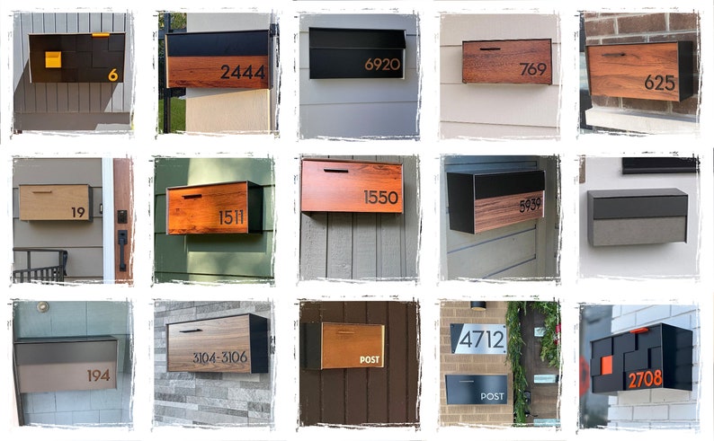 Client's Photos with random door styles and color combinations of my Type 3 Wall Mount Mailbox
