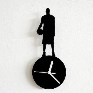 Basketball Silhouette Wall Clock