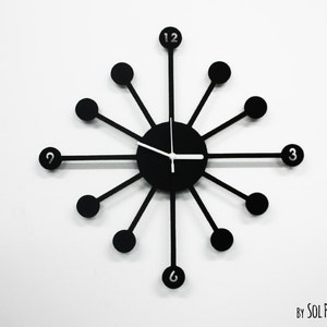 Atomic Ball Silhouette Wall Clock