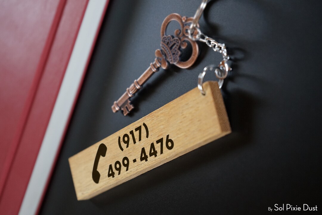 Custom Iroko Wood Key Chain - Motel Keychain - Hotel Keychain - Custom ...