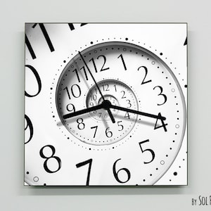 Square Time Travel Hole Wall Clock - Etsy