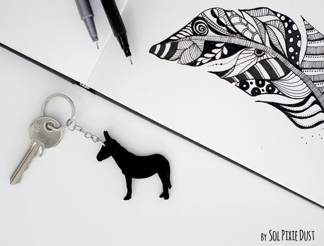 Key Chain - Donkey Silhouette - Etsy