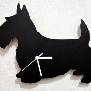 Scottish Terrier Dog - Wall Clock Silhouette