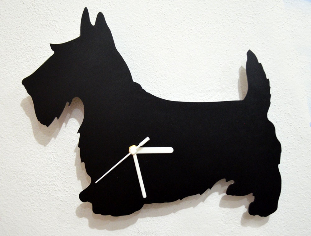 Wall Clock Australian Terrier Dog Silhouette 2 