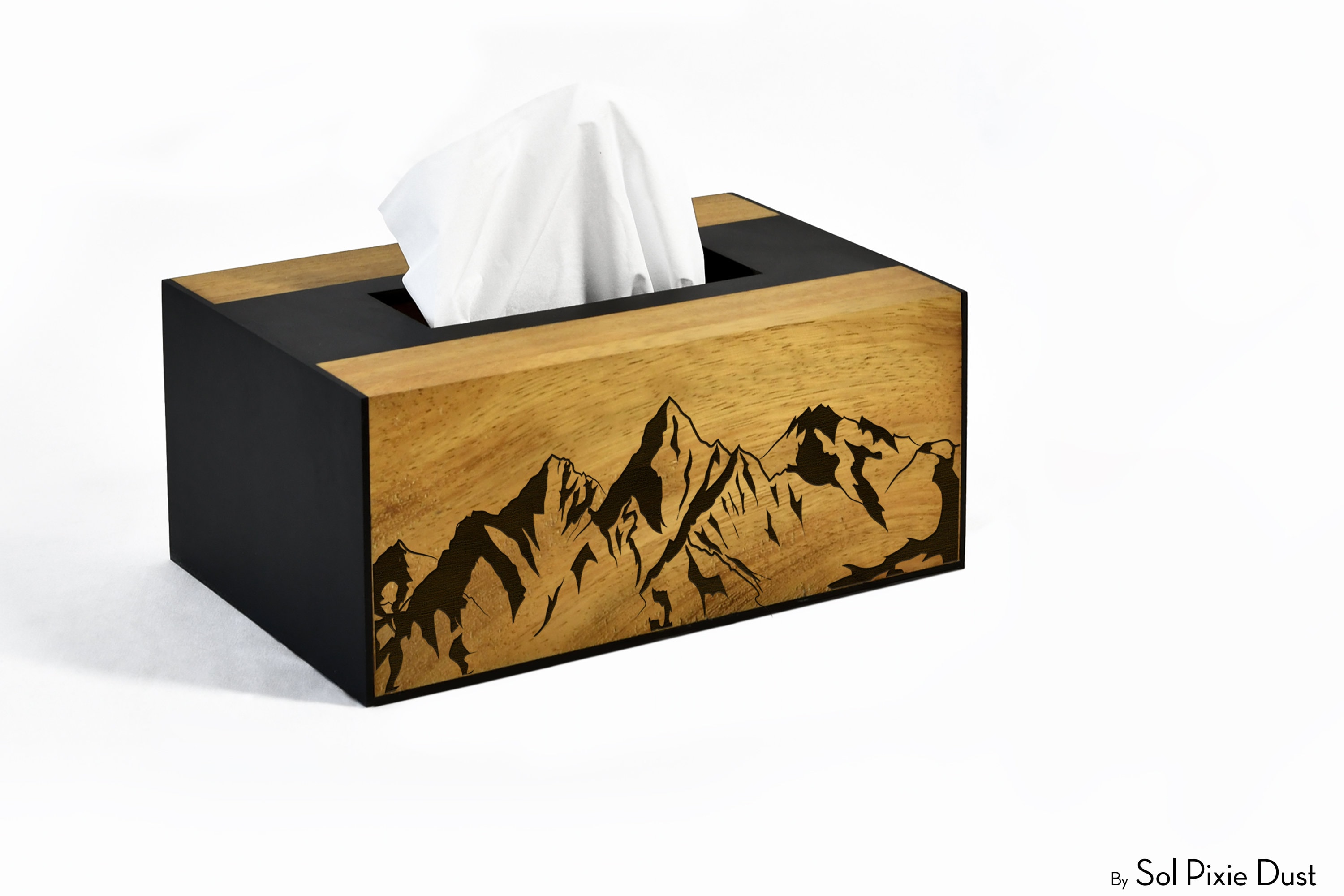 Tissue Box Cover - Rectangular Holder - Wooden Box - Personalized
