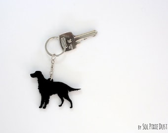 Ierse Setter hond sleutelhanger silhouet