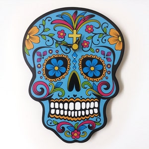 Blue Sugar Skull Day of the Dead dia De Los Muertos - Etsy