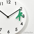 Minimalist Wall Clock with CLOCK FACE - Hanging Man - Wall Decoration - Unique Gift Idea - Customizable Colors - Funny Wall Clock