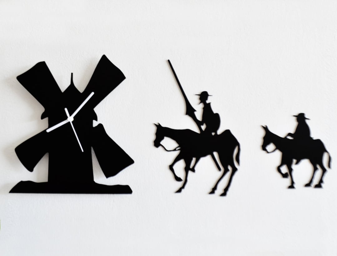 ドン・キホーテ シルエット 3 個セット - 壁掛け時計 - Etsy 日本