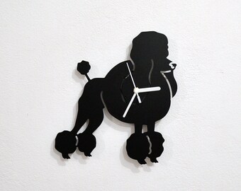 Poodle Dog - Wall Clock Silhouette