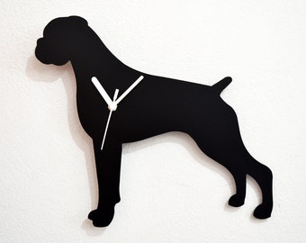 Boxer Dog- Wall Clock Silhouette