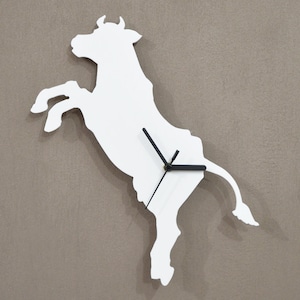 Flying Cow Silhouette - Wall Clock