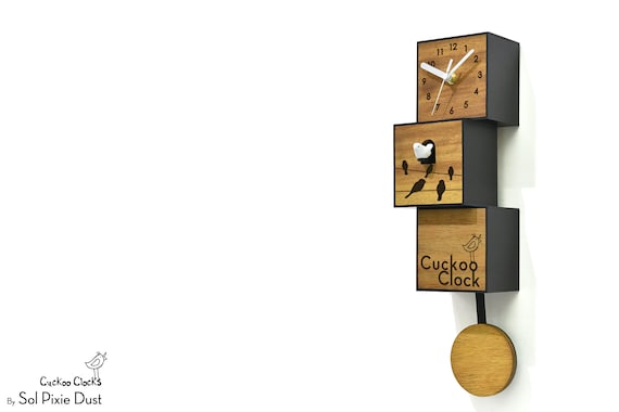 Reloj de p jaro de cuco moderno madera maciza reloj de pared de