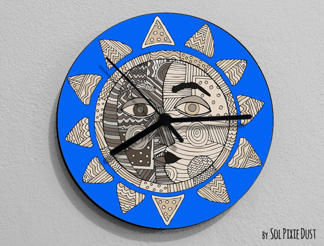Sun and Moon Kissmoon Wall Clock Etsy