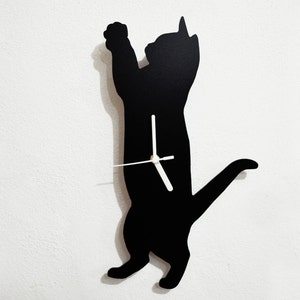 Kat Silhouet - Wandklok