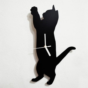 Silhouette gatto - Orologio da parete