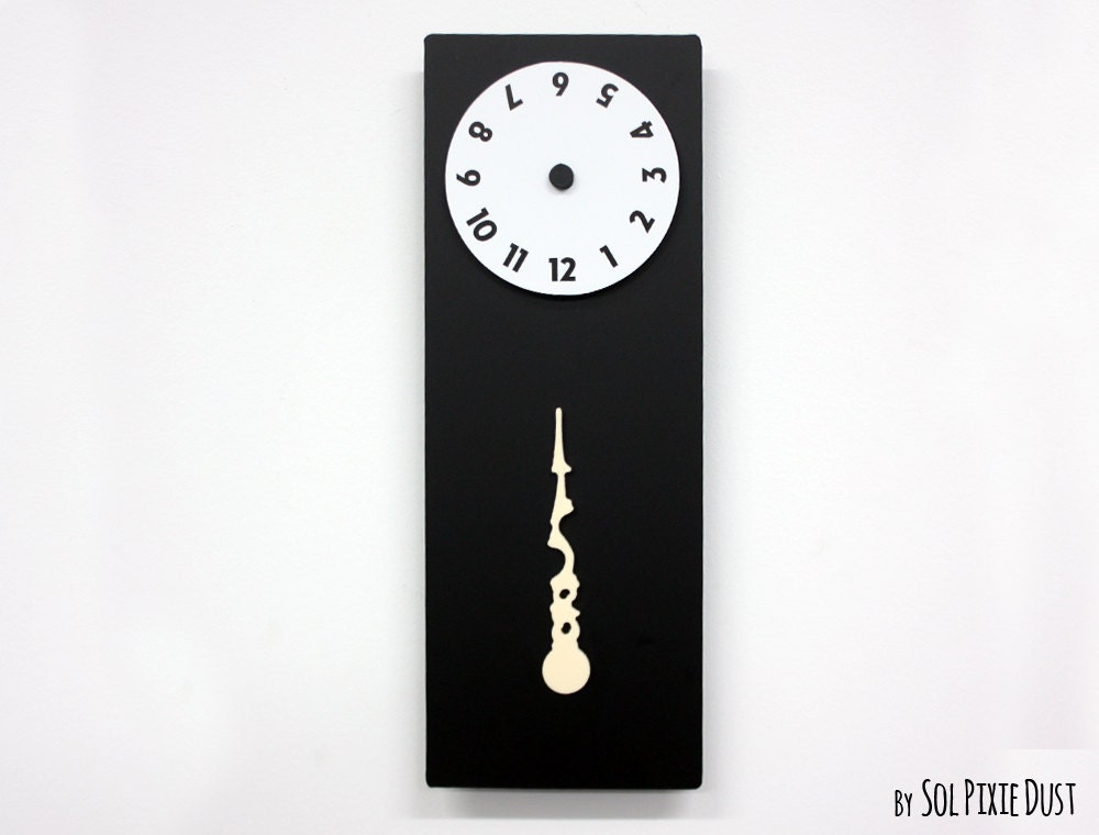 Stable Hand Rotating Numbers Black Wall Clock - Etsy