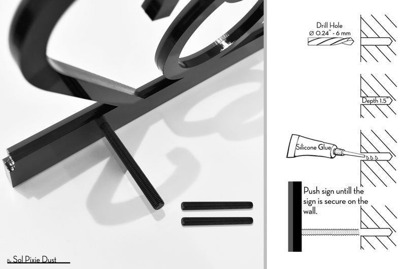 Modern House Numbers Yellow With Black Acrylic Etsy