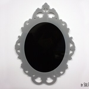 Modern Rococo Grey Photo Frame - Oval Baroque Picture Frame