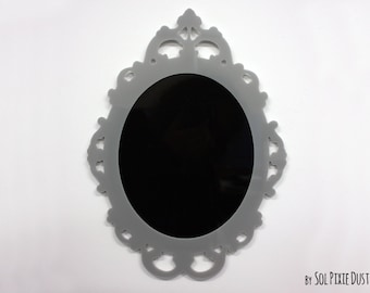 Modern Rococo Grey Photo Frame - Oval Baroque Picture Frame