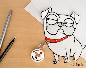Dog Tag - Dogue de Bordeaux - Personalized Pet ID, Pet Accessory