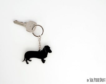 Dachshund Dog Keychain Silhouette