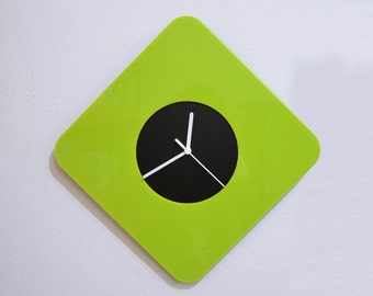 Simply Lime and Black- Wall Clock