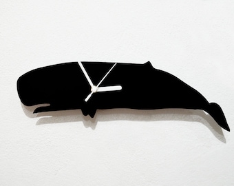 Whale Moby Dick Silhouette - Wall Clock