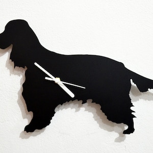 English Cocker Spaniel Dog  - Wall Clock Silhouette