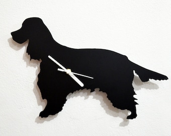 English Cocker Spaniel Dog  - Wall Clock Silhouette