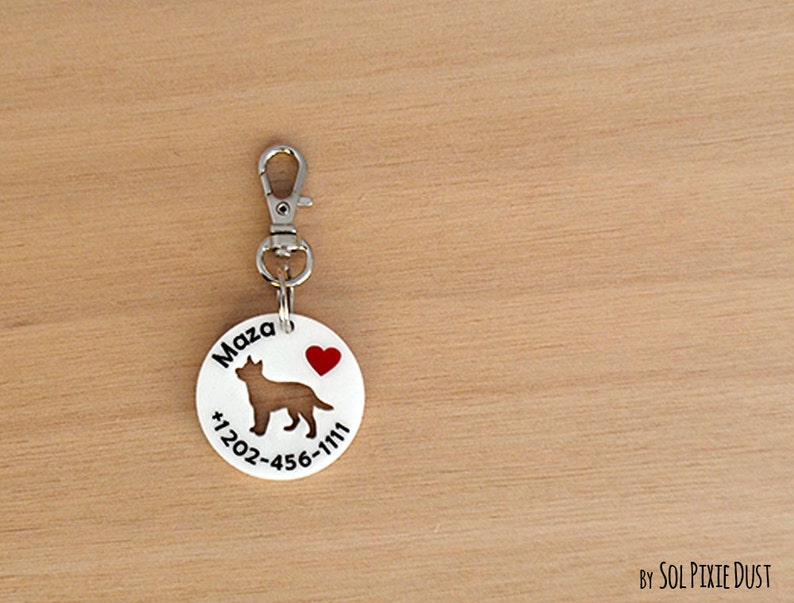 Dog Tag Australian Cattle Dog Personalized Pet ID Pet Etsy
