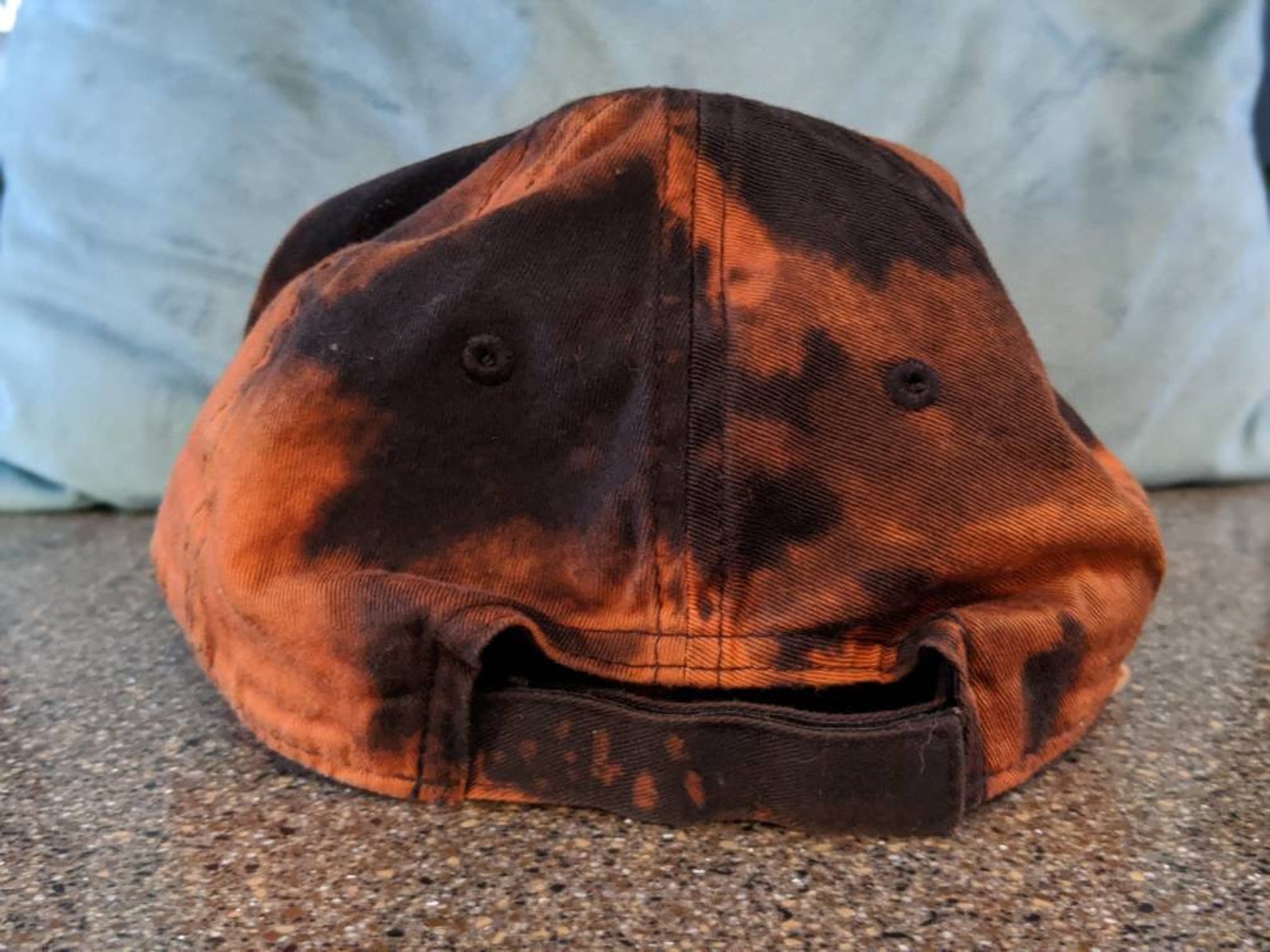 Canvas adjustable velcro baseball cap hat bleach dye tie dye Etsy