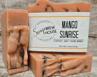 Mango Sunrise soap | bath and body gift | tropical soap | gift under 10