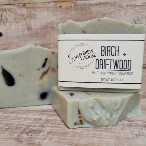 Birch + Driftwood Soap | natural soap | Fathers day gift | groomsmen gifts | mens grooming | stocking stuffers