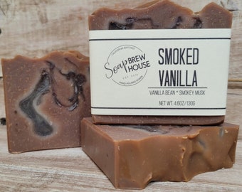 Smoked Vanilla soap | groomsmen gift | stocking stuffer | bath and body gift | mens soap | fathers day gift | mens grooming gift