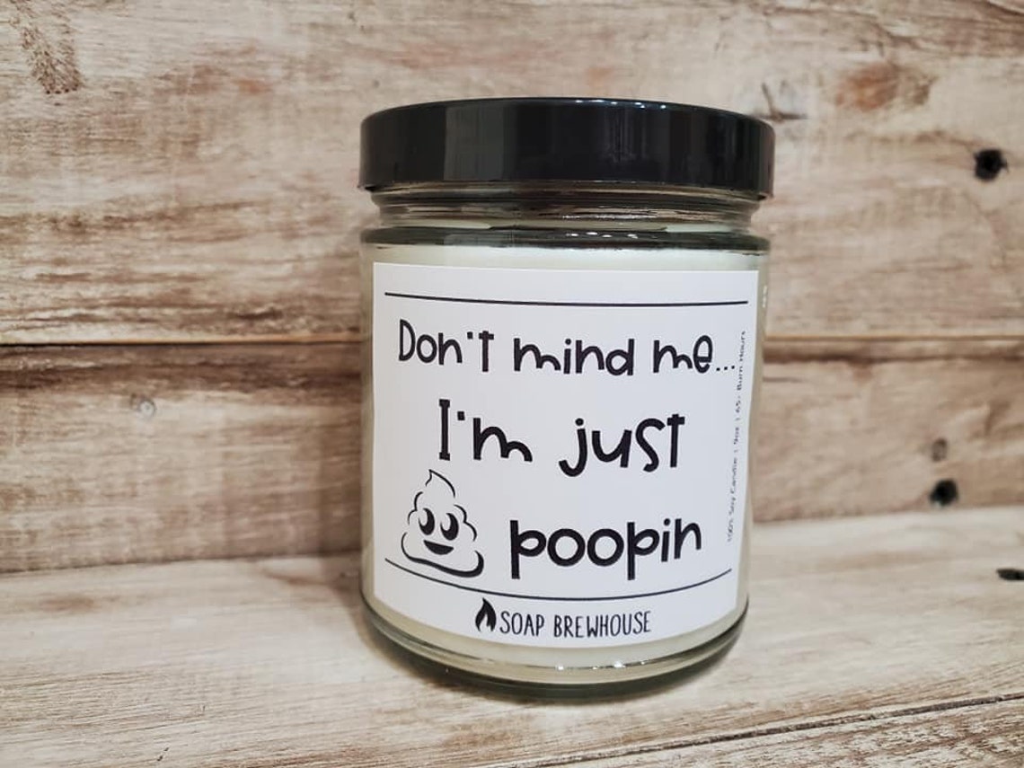 Poop candle for bathroom funny poop gift funny fathers day Etsy