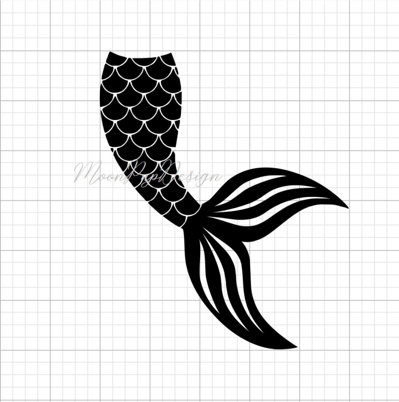 Mermaid Tail Vinyl Decal | Etsy