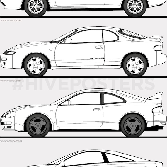 Toyota Celica Evolution Poster - Etsy