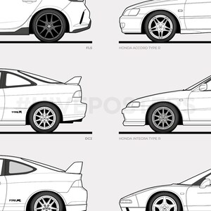 Honda Type R History Poster - Etsy