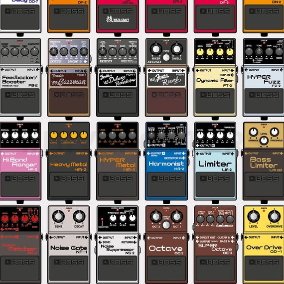Boss Pedal Poster - Etsy