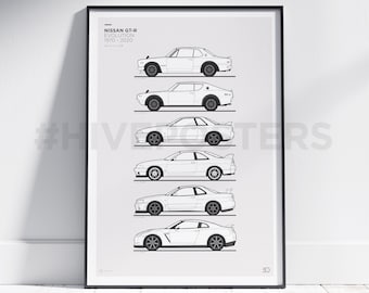 Nissan Skyline GT - R Generations Evolution Poster