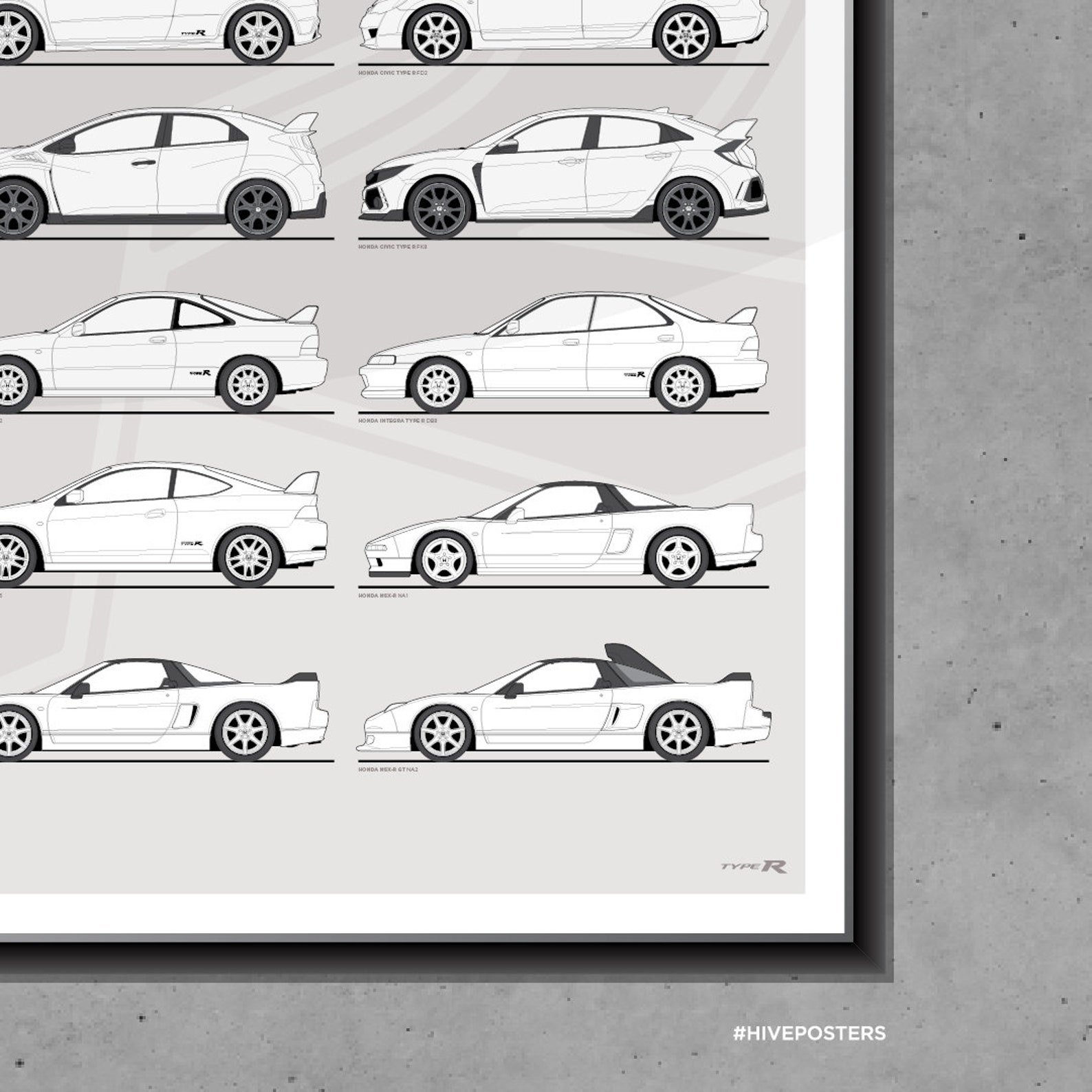 Honda Type R History Poster - Etsy