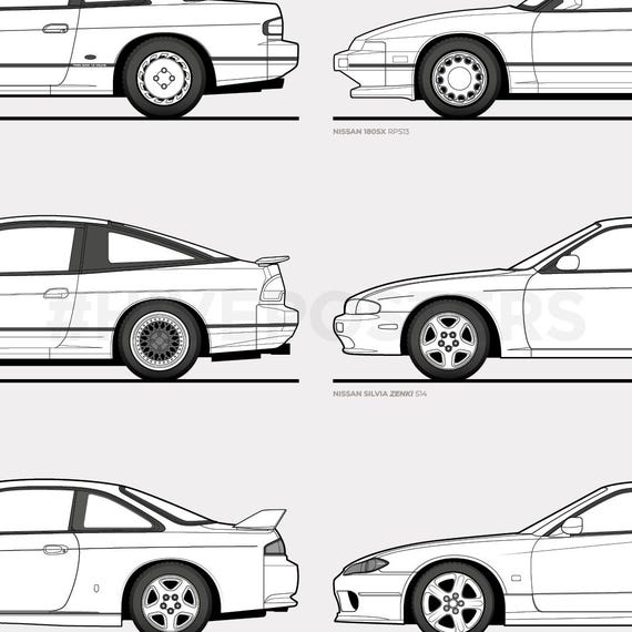Nissan Silvia Poster Generations Evolution - Etsy