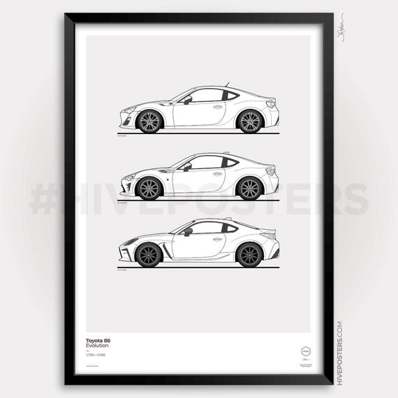 トヨタ86エボリューションポスター - Etsy 日本