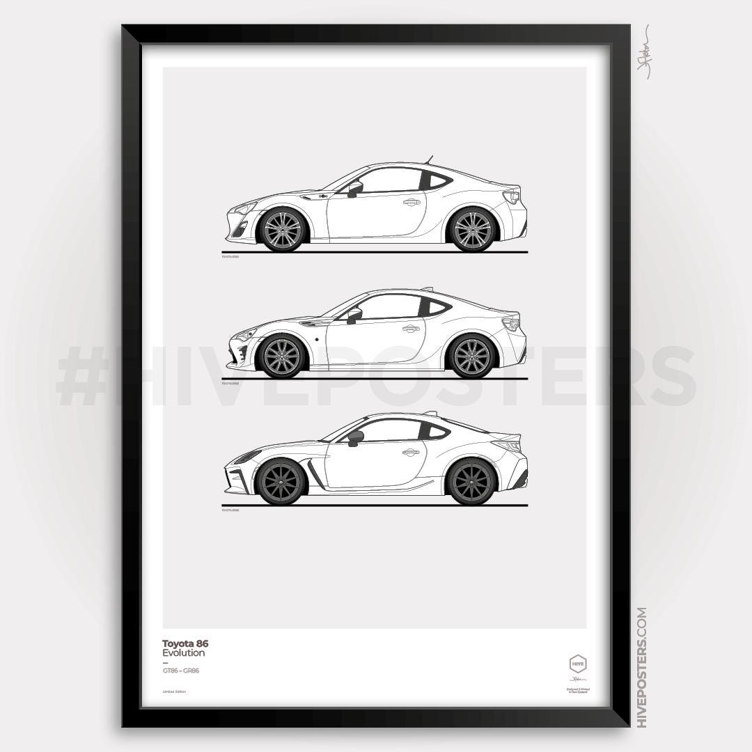 トヨタ86エボリューションポスター - Etsy 日本