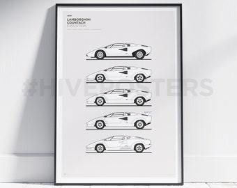 Lamborghini Countach Evolution Poster