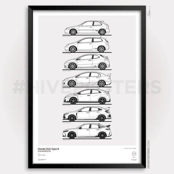 ホンダ シビック タイプR エボリューション ポスター - Etsy 日本