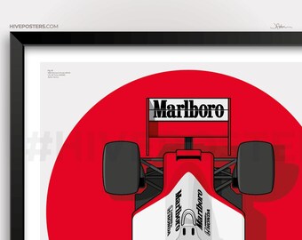 マクラーレン MP4/4 F1 Formula 1 セナ 車のポスター - Etsy 日本