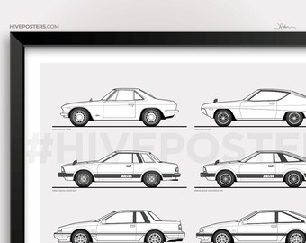Nissan Silvia Poster Generations Evolution - Etsy
